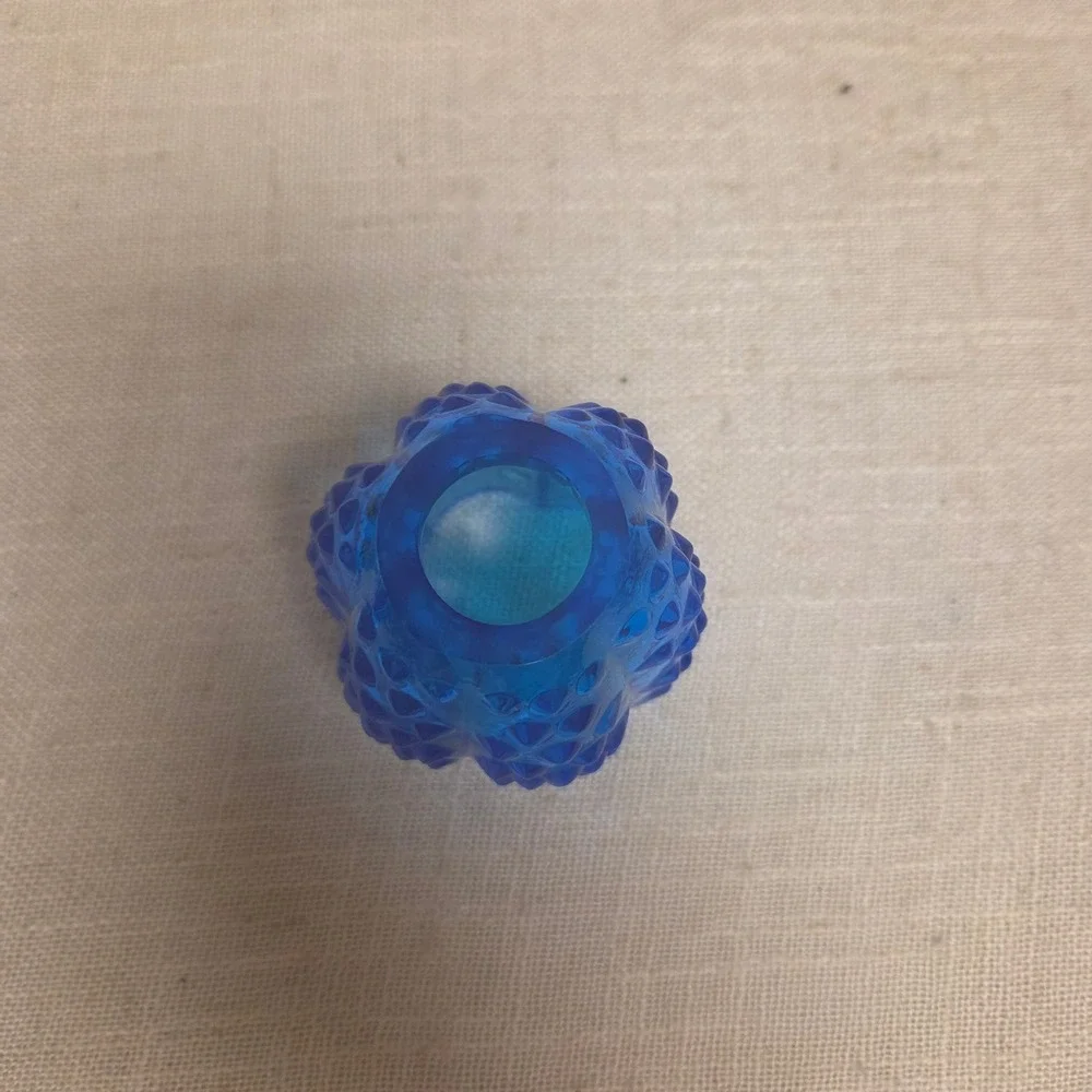Fenton Colonial Blue Hobnail Glass Fairy Lamp 2 Piece Candle Holder Vintage
